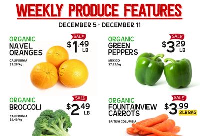 Pomme Natural Market Weekly Produce Flyer December 5 to 11