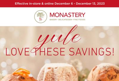 Monastery Bakery Flyer December 6 to 13