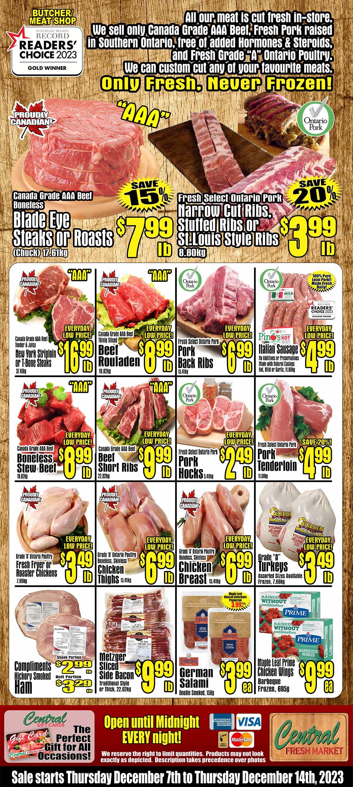 Central Fresh Market Flyer December 7 to 14