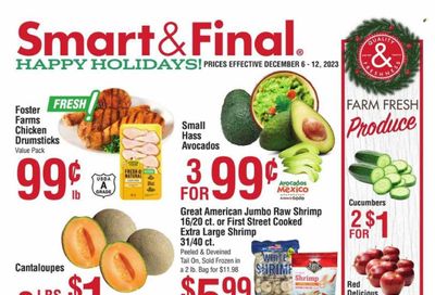 Smart & Final (AZ, CA) Weekly Ad Flyer Specials December 6 to December 12, 2023
