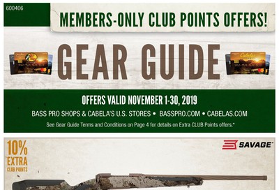 Bass Pro Shops Gear Guide Flyer November 1 to 30