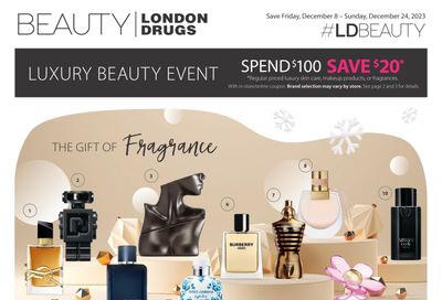 London Drugs Luxury Beauty Event Flyer December 8 to 24