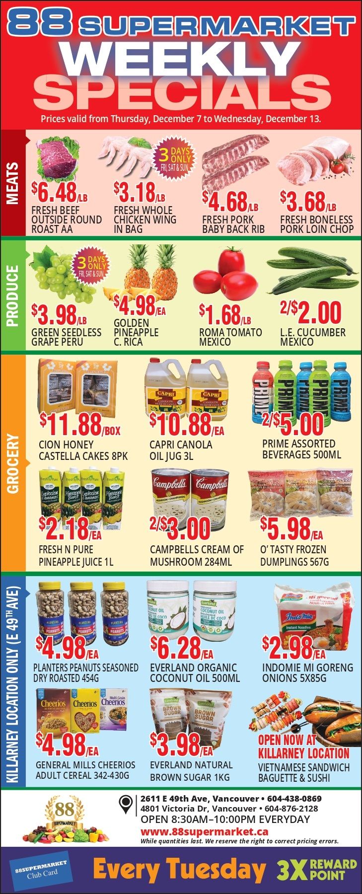 88 Supermarket Flyer December 7 to 13