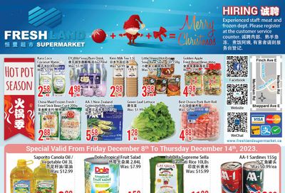 FreshLand Supermarket Flyer December 8 to 14