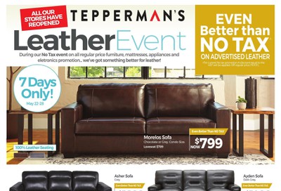 Tepperman's Leather Event Flyer May 22 to 28
