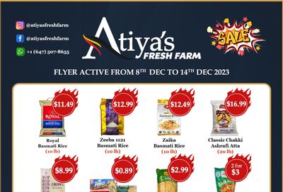 Atiya's Fresh Farm Flyer December 8 to 14
