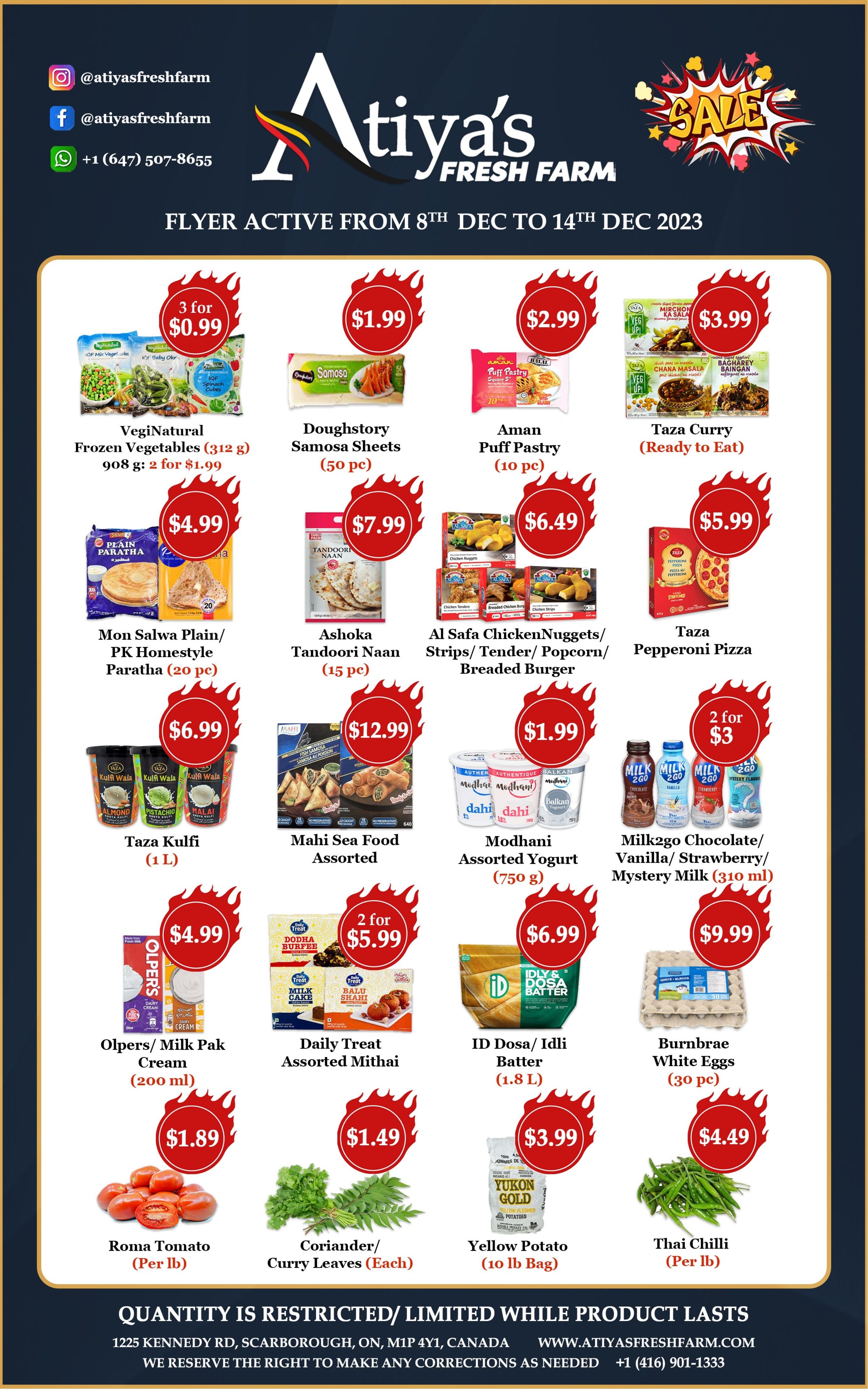 Atiya's Fresh Farm Flyer December 8 to 14
