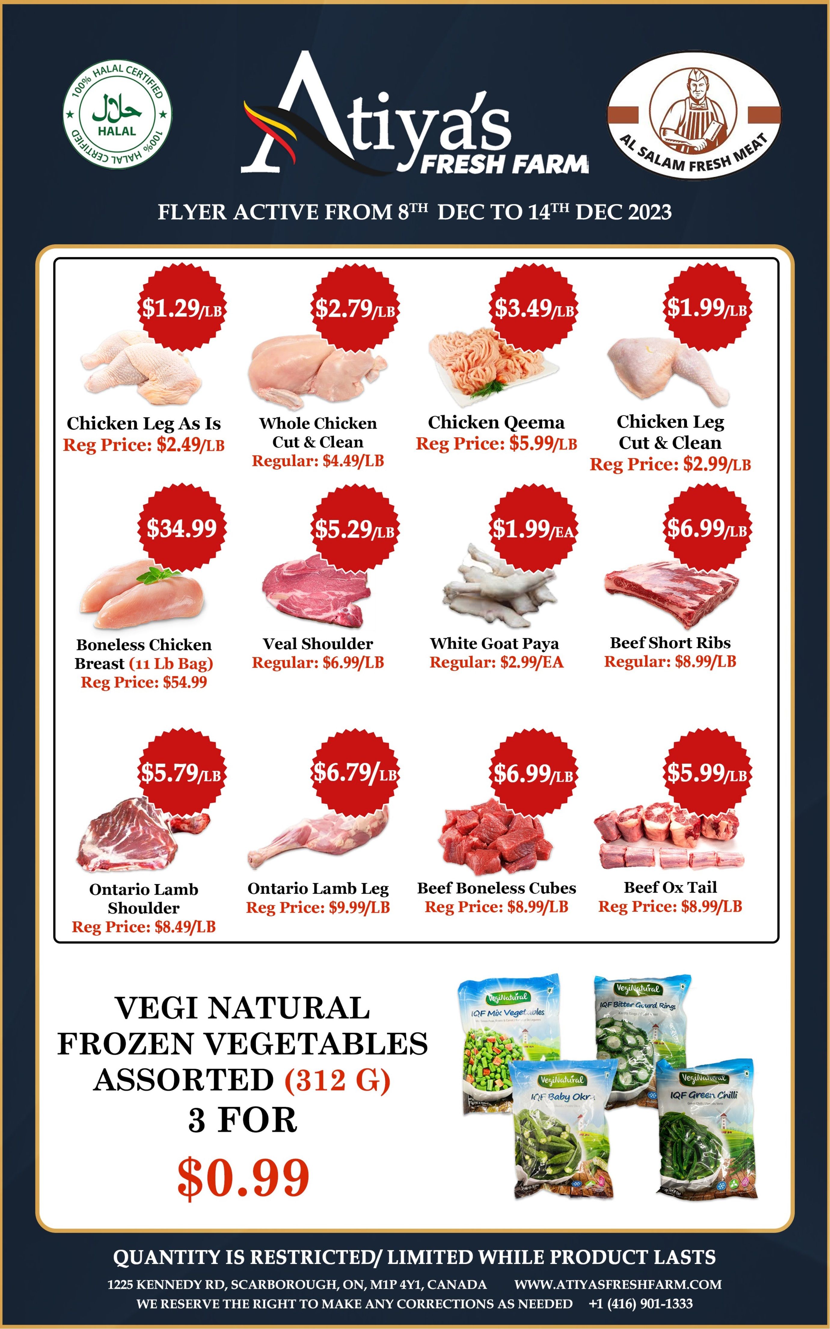 Atiya's Fresh Farm Flyer December 8 to 14