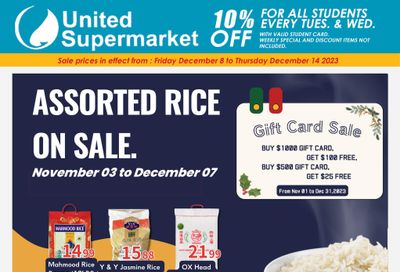 United Supermarket Flyer December 8 to 14