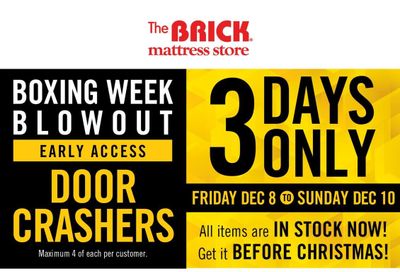 The Brick Mattress Store Flyer December 8 to 18