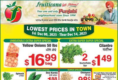 Fruiticana (Kelowna) Flyer December 8 to 14