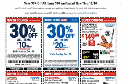 Harbor Freight Weekly Ad Flyer Specials December 8 to December 10, 2023