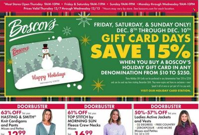 Boscov's (CT, DE, MD, NJ, NY, PA) Weekly Ad Flyer Specials December 7 to December 13, 2023