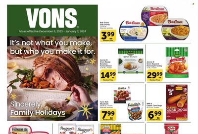 Vons (CA) Weekly Ad Flyer Specials December 6 to January 2, 2024