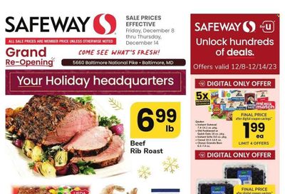 Safeway (MD) Weekly Ad Flyer Specials December 8 to December 14, 2023