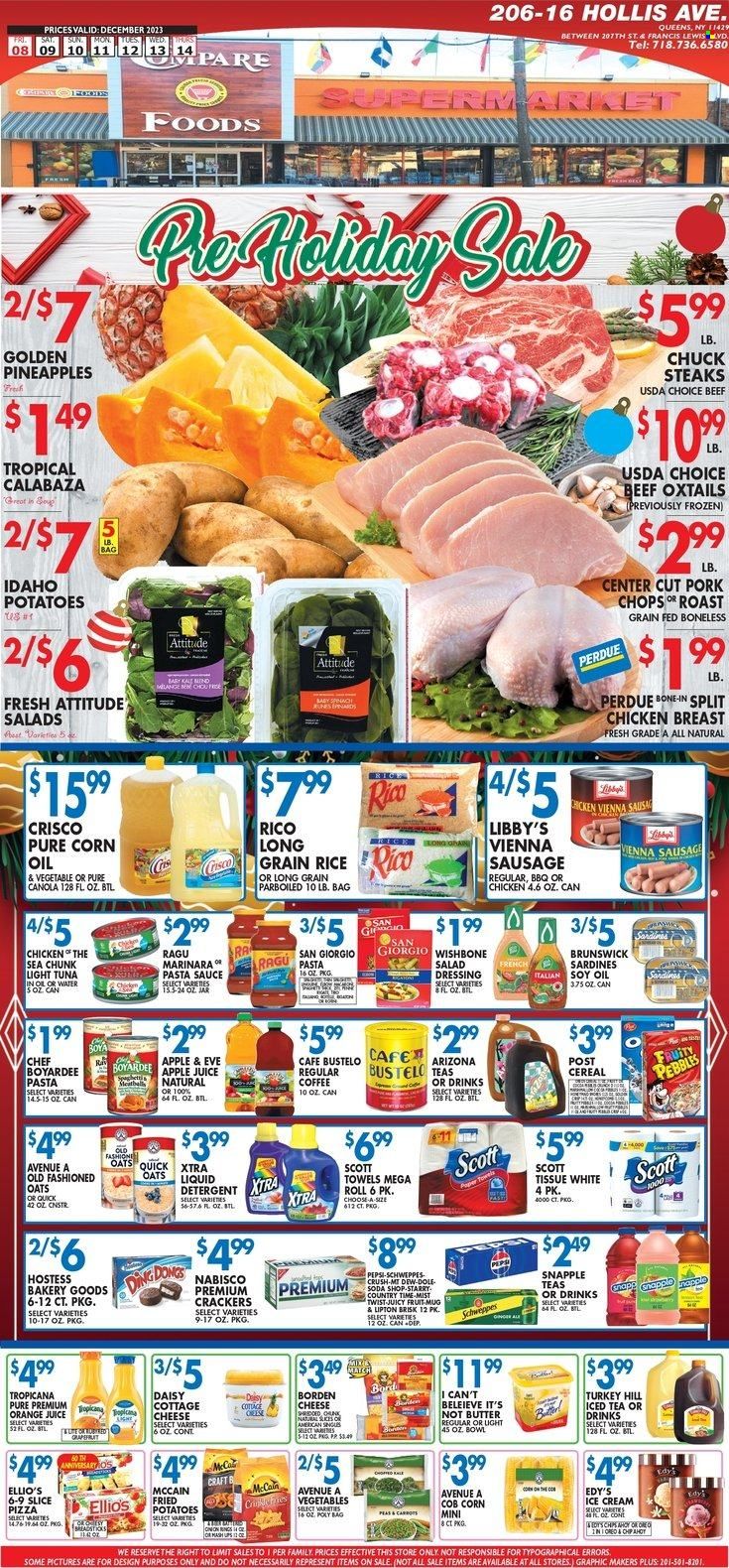 Compare Foods (NY) Weekly Ad Flyer Specials December 8 to December 14, 2023