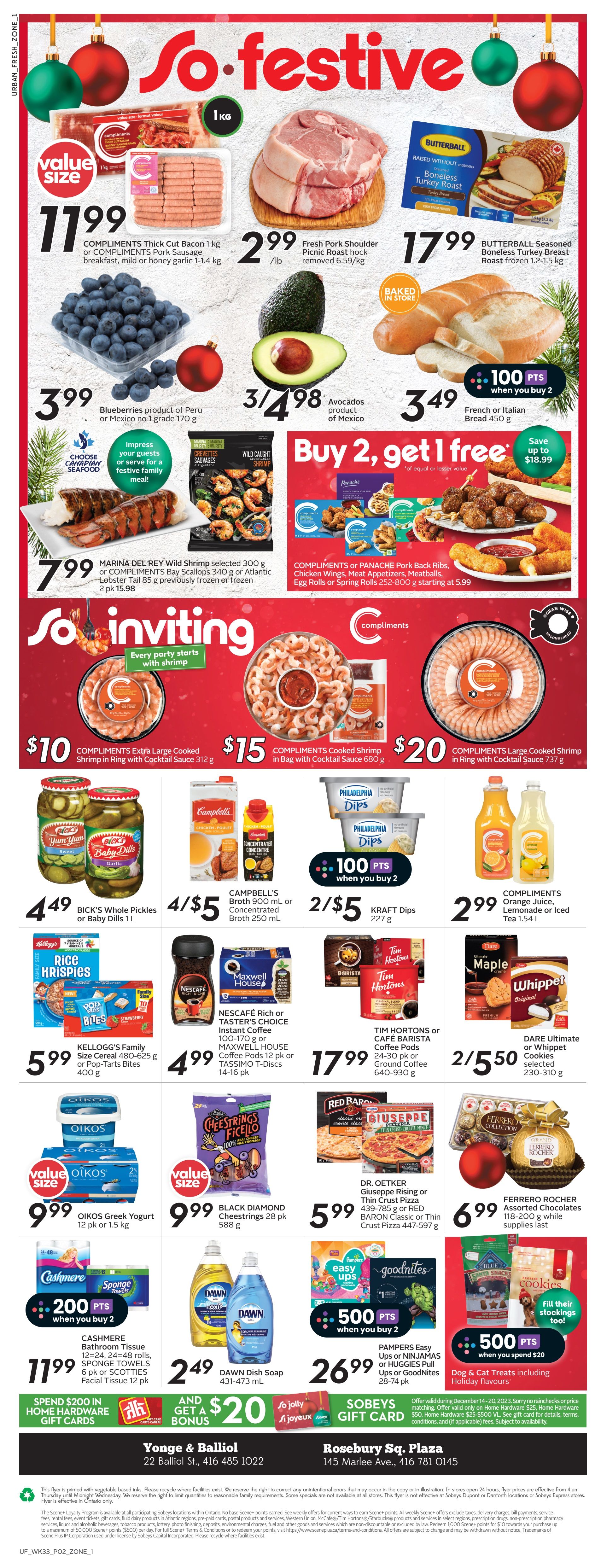 Sobeys Urban Fresh Flyer December 14 to 20