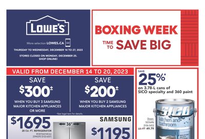 Lowe's (West) Flyer December 14 to 20