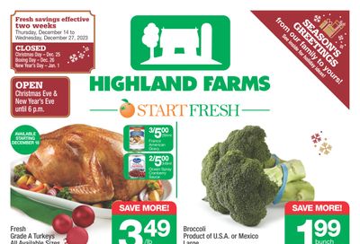 Highland Farms Flyer December 14 to 27