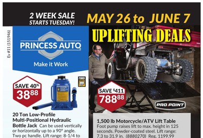 Princess Auto Flyer May 26 to June 7