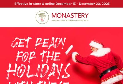 Monastery Bakery Flyer December 13 to 20
