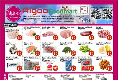 Aigoo Foodmart Flyer December 15 to 21
