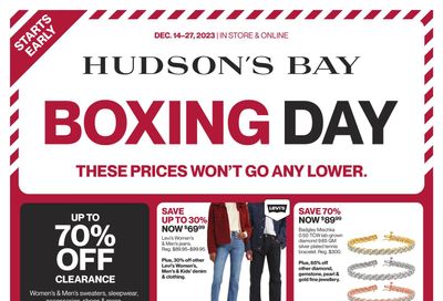 Hudson's Bay Boxing Day Sale Flyer December 14 to 27
