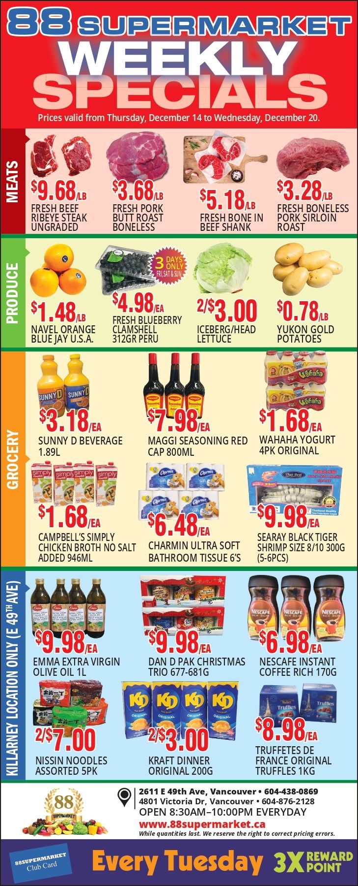 88 Supermarket Flyer December 14 to 20
