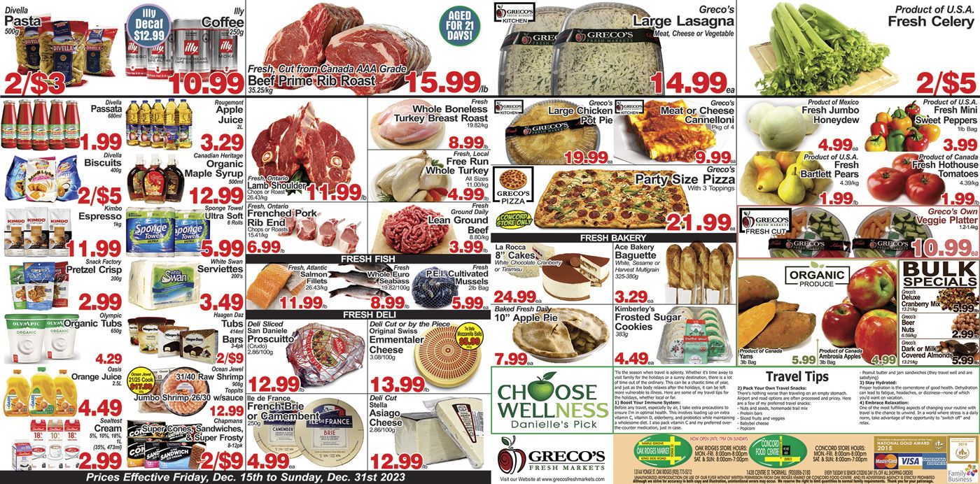 Greco's Fresh Market Flyer December 15 to 31