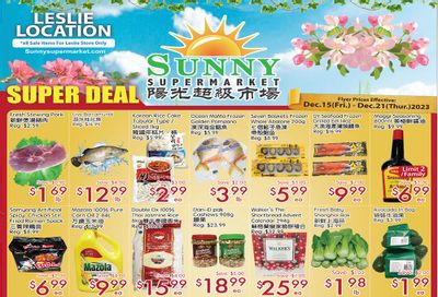Sunny Supermarket (Leslie) Flyer December 15 to 21