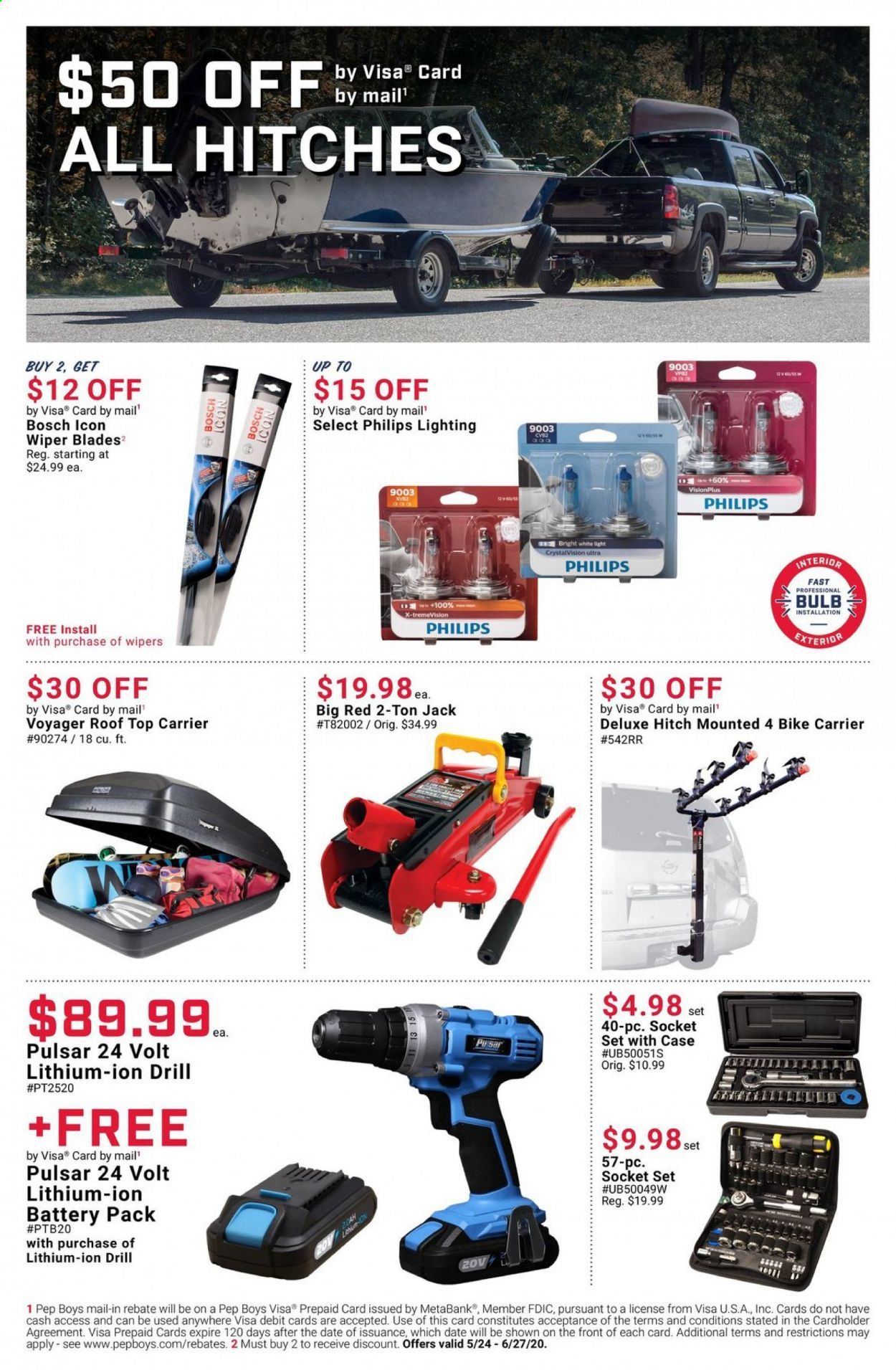 Pep Boys Weekly Ad & Flyer May 24 to June 27
