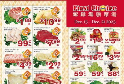 First Choice Supermarket Flyer December 15 to 21