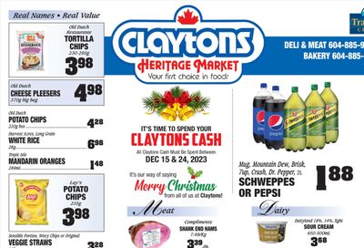 Claytons Heritage Market Flyer December 15 to 21