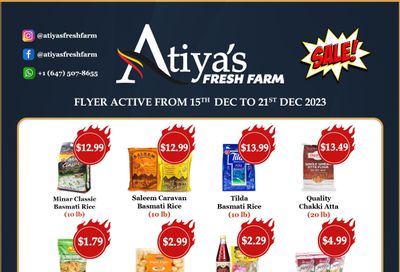 Atiya's Fresh Farm Flyer December 15 to 21