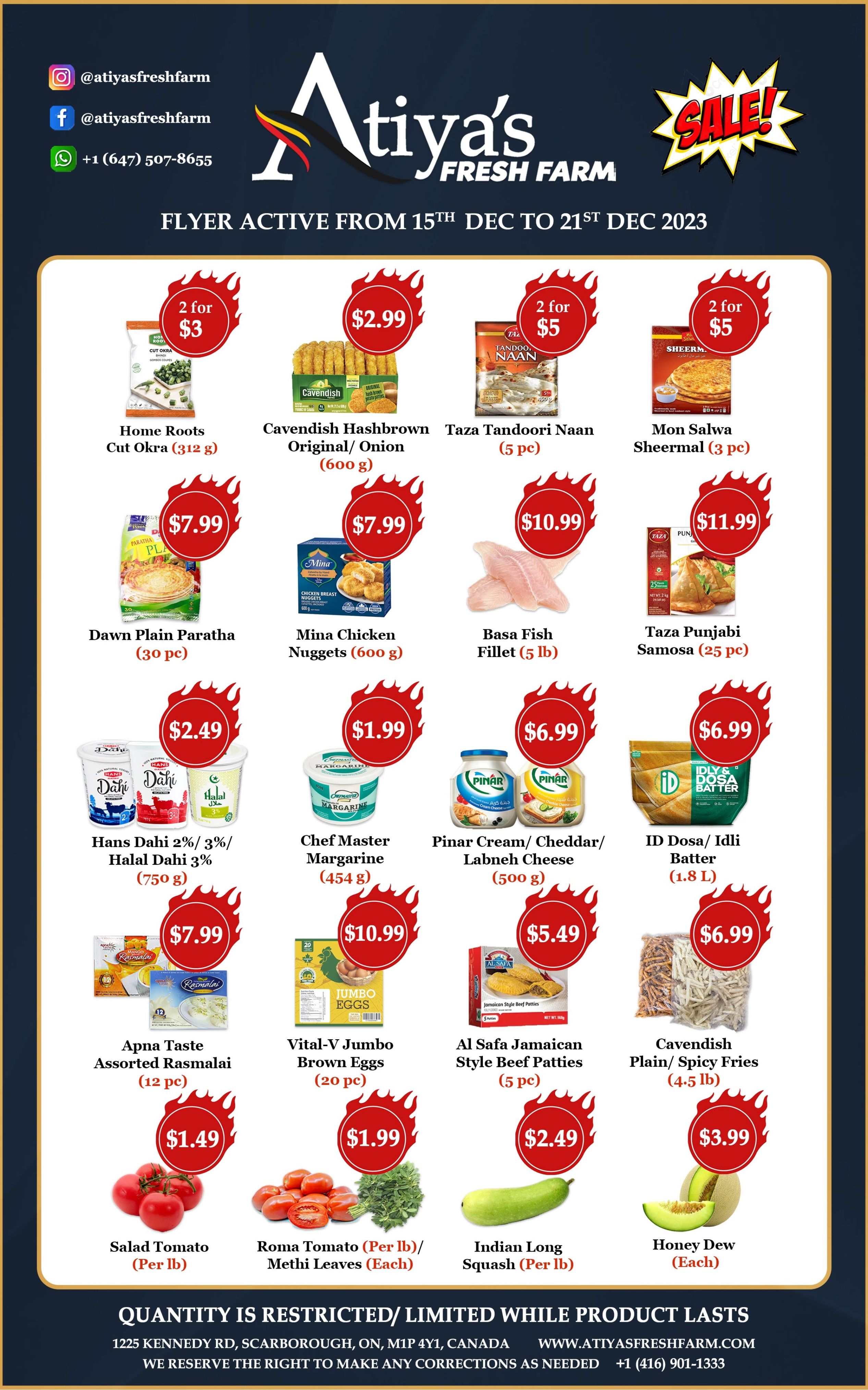 Atiya's Fresh Farm Flyer December 15 to 21