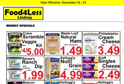 Food 4 Less (Lindsay) Flyer December 15 to 21