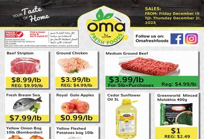 Oma Fresh Foods Flyer December 15 to 21