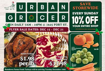 Urban Grocer Flyer December 15 to 21