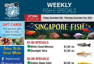 Big Al's (Ottawa East) Weekly Specials December 15 to 21