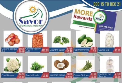 Savor Supermarket Flyer December 15 to 21