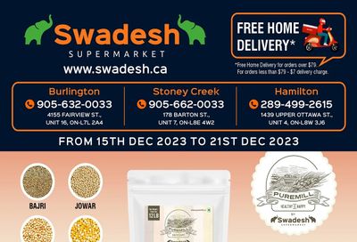 Swadesh Supermarket Flyer December 15 to 21