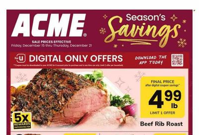 ACME (DE, NJ, NY, PA) Weekly Ad Flyer Specials December 15 to December 21, 2023