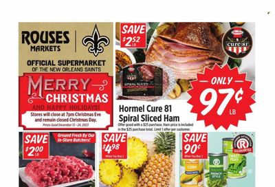 Rouses Markets (AL) Weekly Ad Flyer Specials December 13 to December 24, 2023