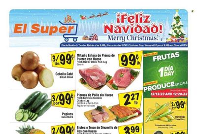El Super (TX) Weekly Ad Flyer Specials December 13 to December 19, 2023