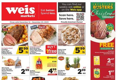 Weis (MD, NY, PA) Weekly Ad Flyer Specials December 14 to December 20, 2023
