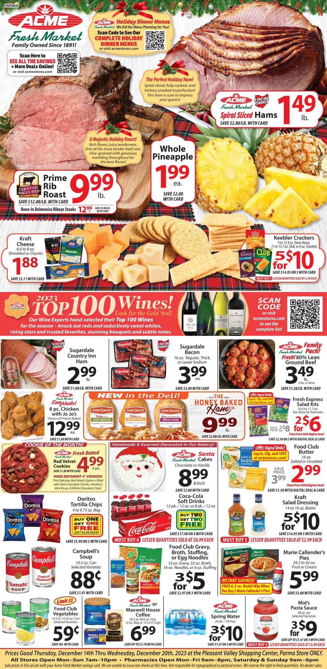 ACME Fresh Market (OH) Weekly Ad Flyer Specials December 14 to December 20, 2023