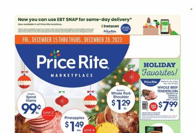 Price Rite (CT, MA, MD, NH, NJ, NY, PA, RI) Weekly Ad Flyer Specials December 15 to December 28, 2023