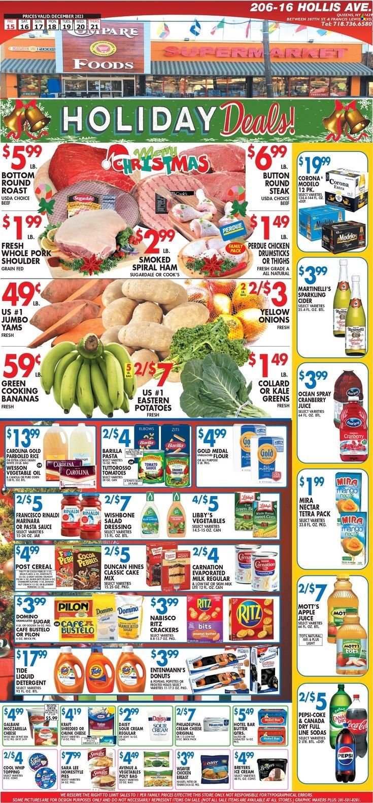 Compare Foods (NY) Weekly Ad Flyer Specials December 15 to December 21, 2023