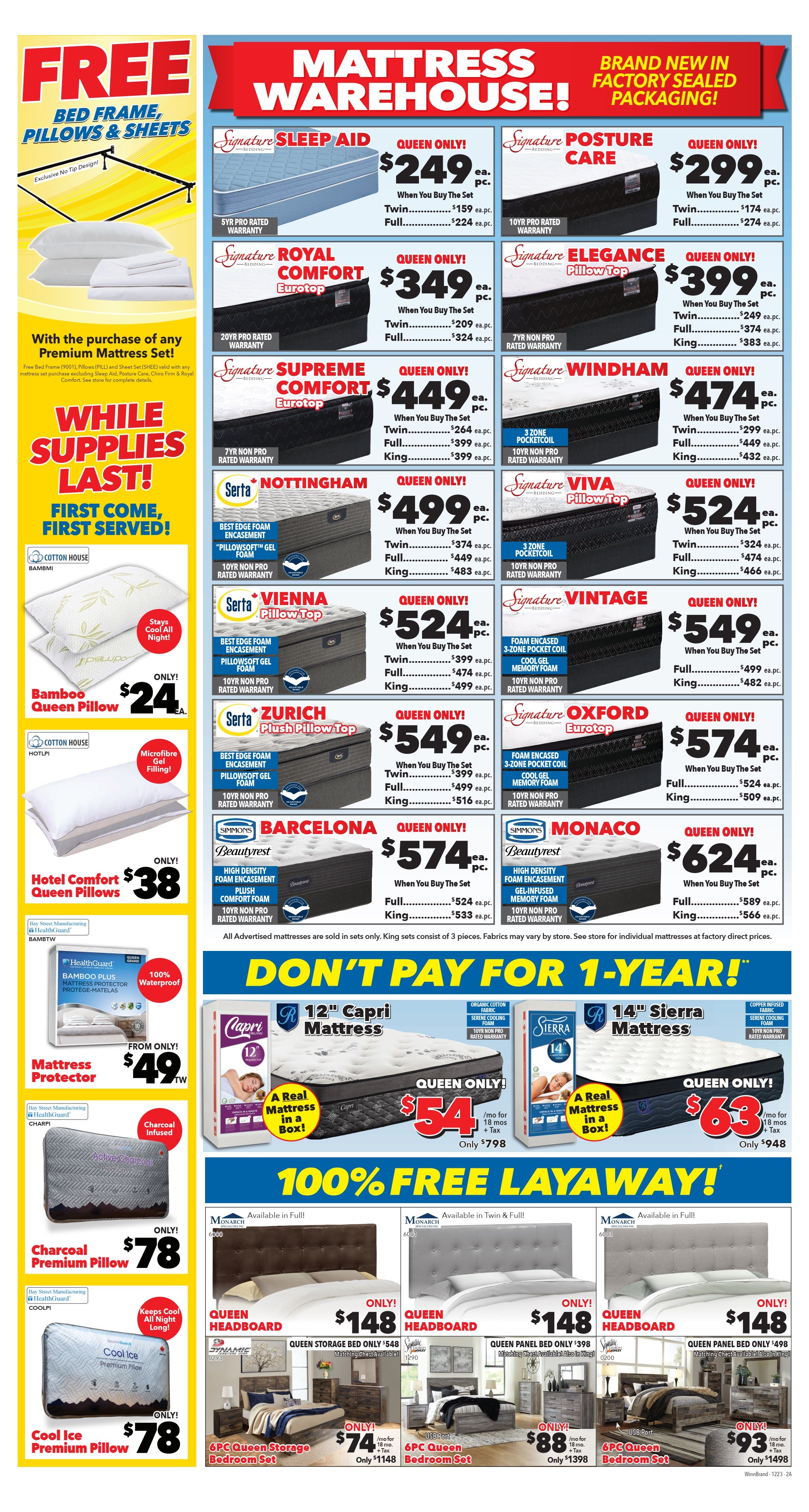 Surplus Furniture & Mattress Warehouse (Winnipeg, Brandon) Flyer December 18 to 31