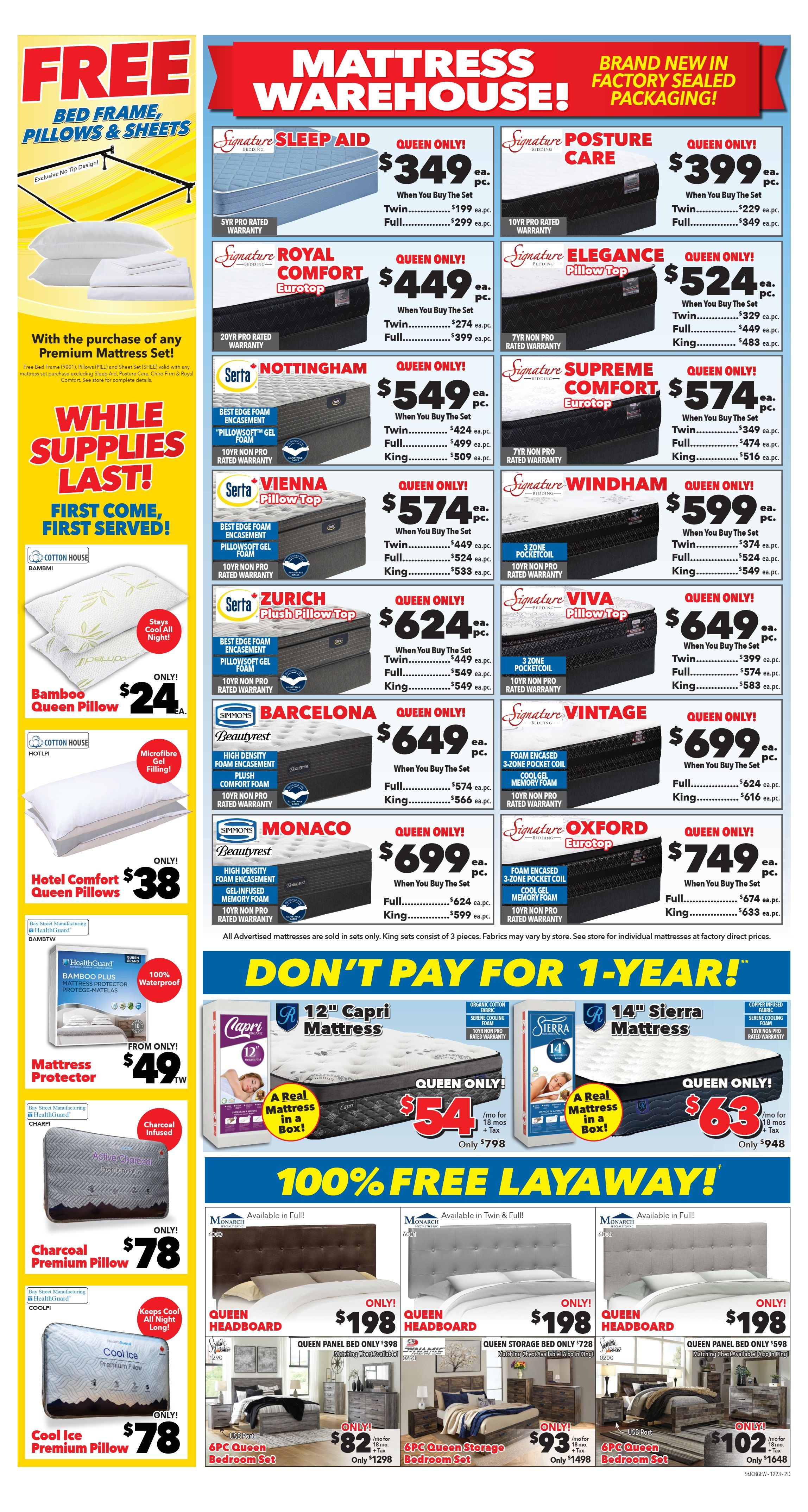 Surplus Furniture & Mattress Warehouse (St. John's, Corner Brook, Grand Falls Windsor) Flyer December 18 to 31